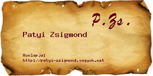 Patyi Zsigmond névjegykártya
