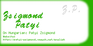 zsigmond patyi business card
